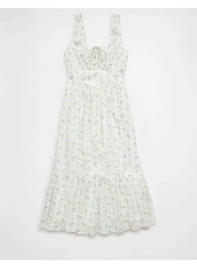 American Eagle AE Catie Corset Midi Dress