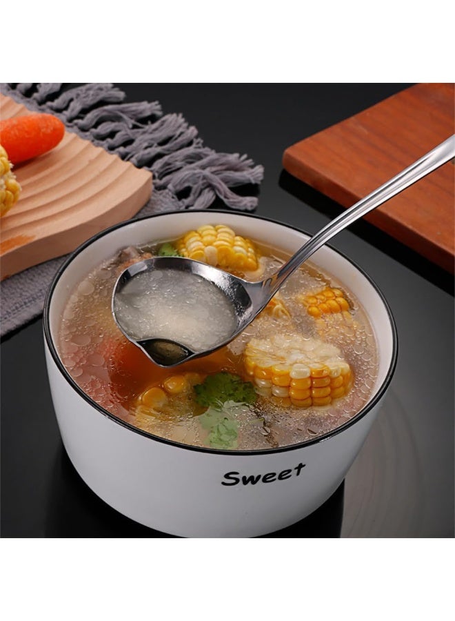 Rubik Oil Separator Soup Ladle 2 Pack, Stainless Steel Gravy Food Fat Filter Spoons for Home Kitchen and Restaurant Cooking - Image 5