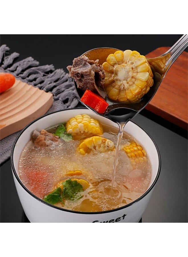 Rubik Oil Separator Soup Ladle 2 Pack, Stainless Steel Gravy Food Fat Filter Spoons for Home Kitchen and Restaurant Cooking - Image 2