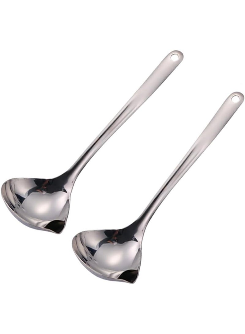 Rubik Oil Separator Soup Ladle 2 Pack, Stainless Steel Gravy Food Fat Filter Spoons for Home Kitchen and Restaurant Cooking - Image 1