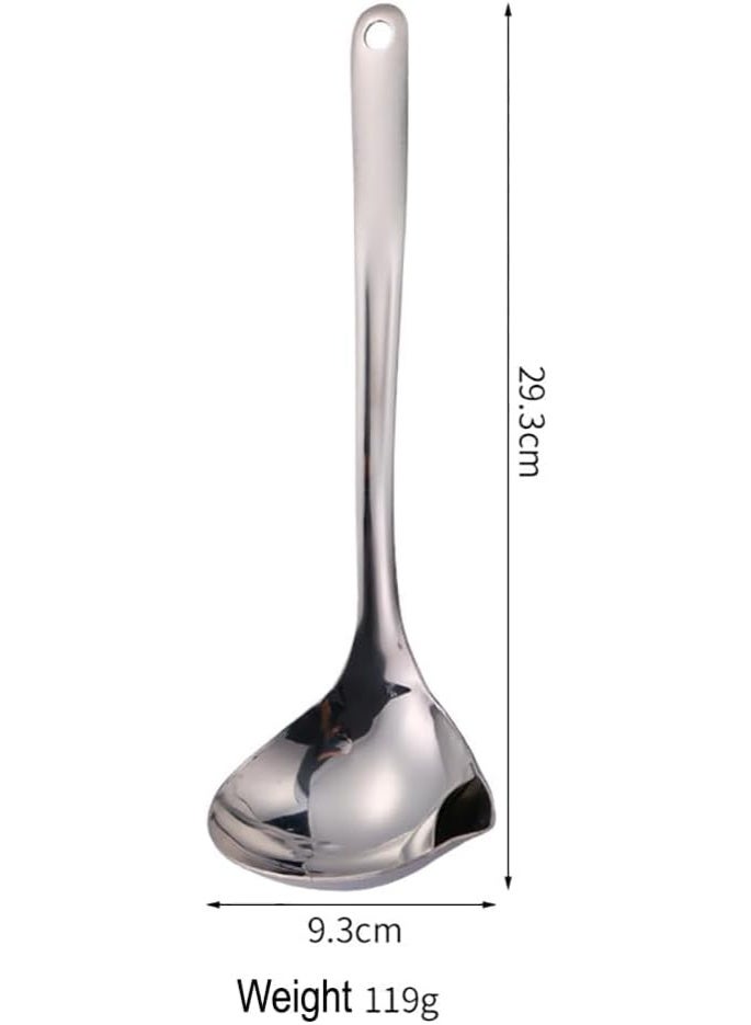 Rubik Oil Separator Soup Ladle 2 Pack, Stainless Steel Gravy Food Fat Filter Spoons for Home Kitchen and Restaurant Cooking - Image 3