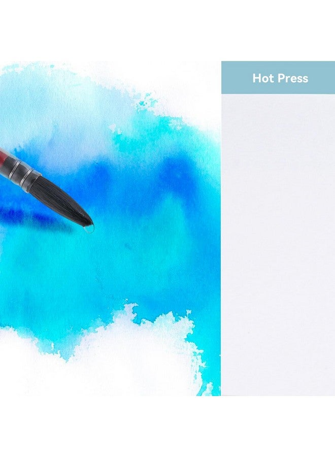 Lightwish Watercolor Sketchbook,100% Cotton Acid Free Watercolor Journal,300Gsm/140Lb Hot Press Watercolor Paper For Artists,Adults,Students,20 Sheets,9.25 * 6.3 Inches(Cloth Blue) - Image 4