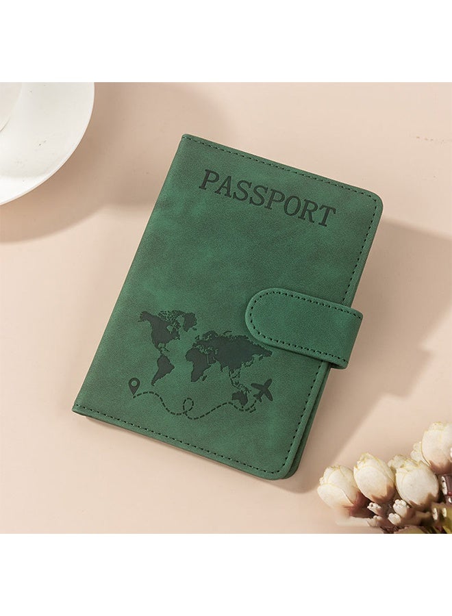 Passport Holder for Travel Essentials, Passport Wallet Cover Case for Travel Must Haves Accessories,Passport Book Holders for Women and Men Green  - Image 1