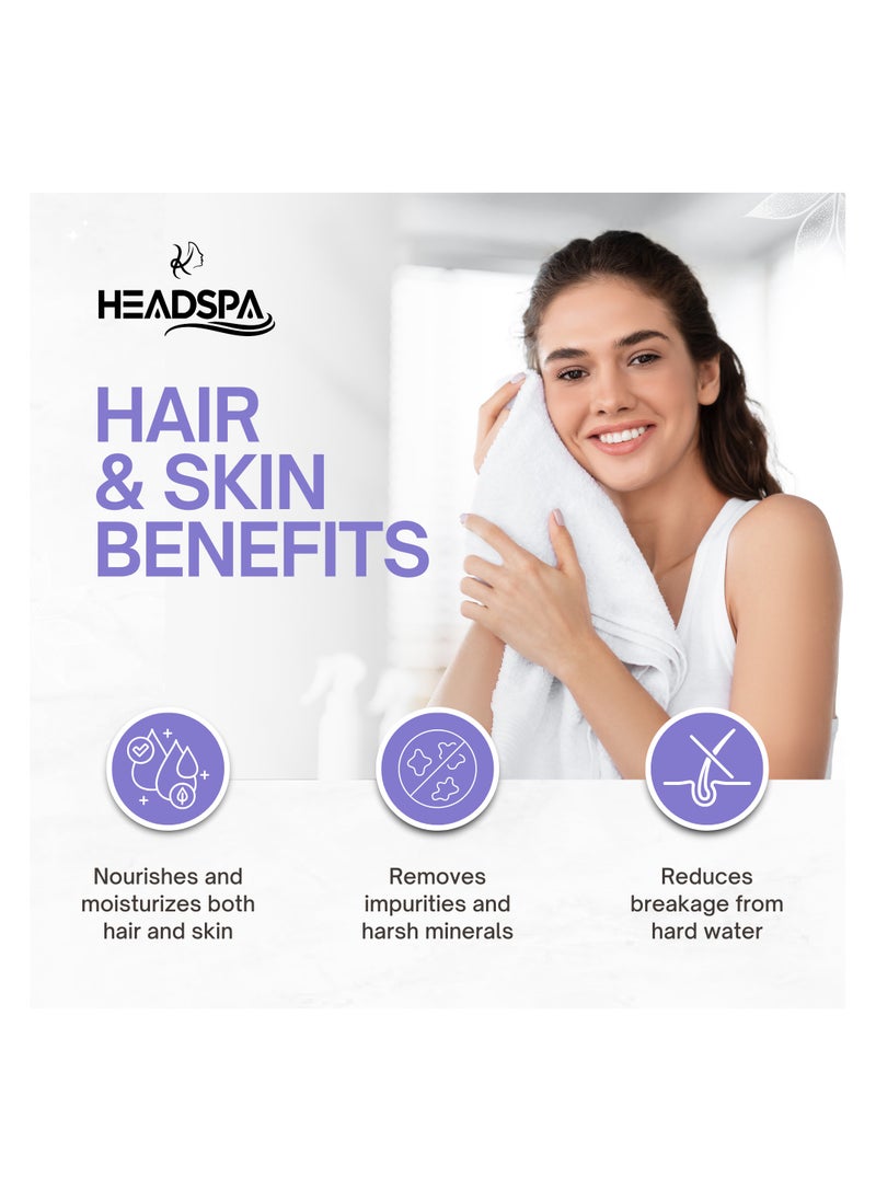 K-HEADSPA Korean Shower Head Filter with Water Filtration System, Massage Head, Activated Carbon Filter (ACF) and Vitamin Gel for Scalp Care and Healthier Hair Growth - Lavender Scent  - Image 4