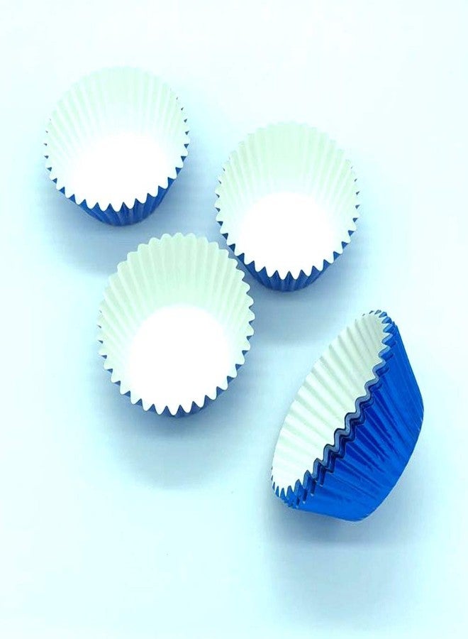 Huaswan Sky Blue Foil Cupcake Liners Standard Paper Baking Cups for Party, Birthday and More, 120-Count - Image 3