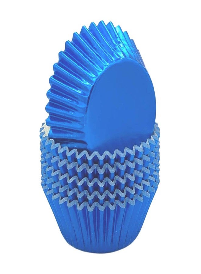 Huaswan Sky Blue Foil Cupcake Liners Standard Paper Baking Cups for Party, Birthday and More, 120-Count - Image 1
