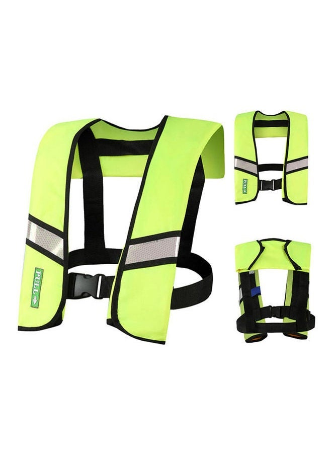 NIBEMINENT Manual Inflatable Water Sports Survival Jacket Green 35.00X5.00X32.00cm  - Image 1