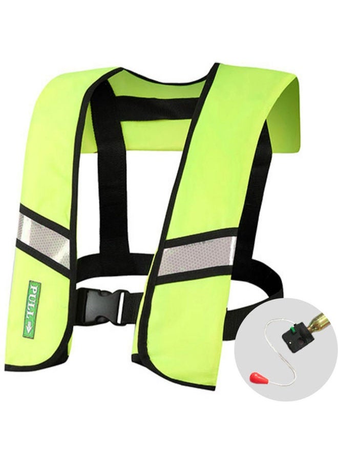 NIBEMINENT Manual Inflatable Water Sports Survival Jacket Green 35.00X5.00X32.00cm  - Image 2