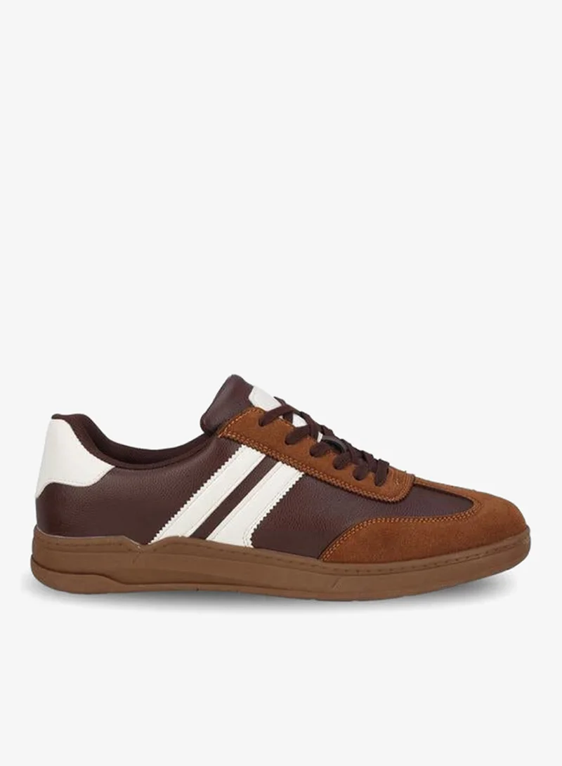 LBL By Shoexpress Men Striped Lace-Up Ankle Sneakers