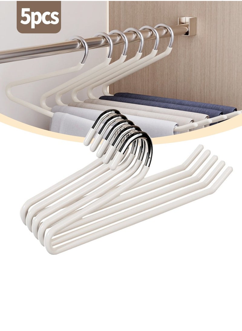 Beirui - 5 Piece Trouser Rack, Non-Slip Trouser Rack, Open Easy Slip Rack, Durable Rustproof Space Saving Metal Racks - Image 1