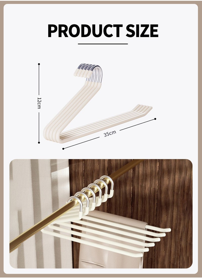 Beirui - 5 Piece Trouser Rack, Non-Slip Trouser Rack, Open Easy Slip Rack, Durable Rustproof Space Saving Metal Racks - Image 1