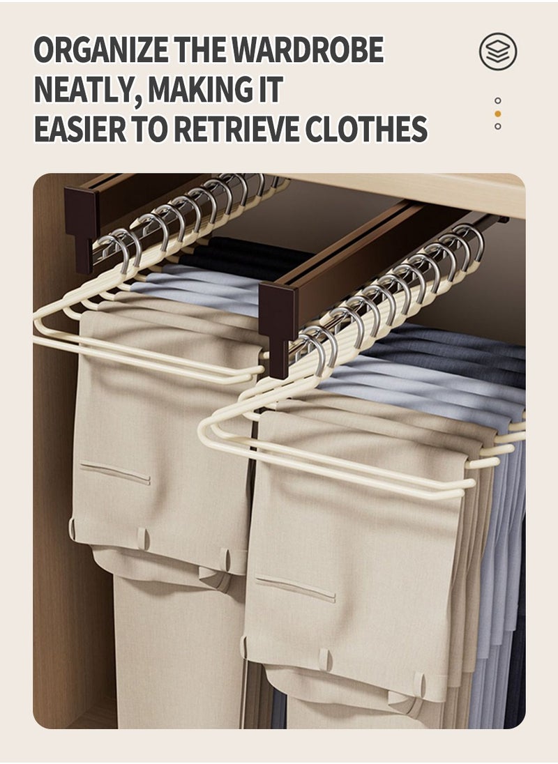 Beirui - 5 Piece Trouser Rack, Non-Slip Trouser Rack, Open Easy Slip Rack, Durable Rustproof Space Saving Metal Racks - Image 1