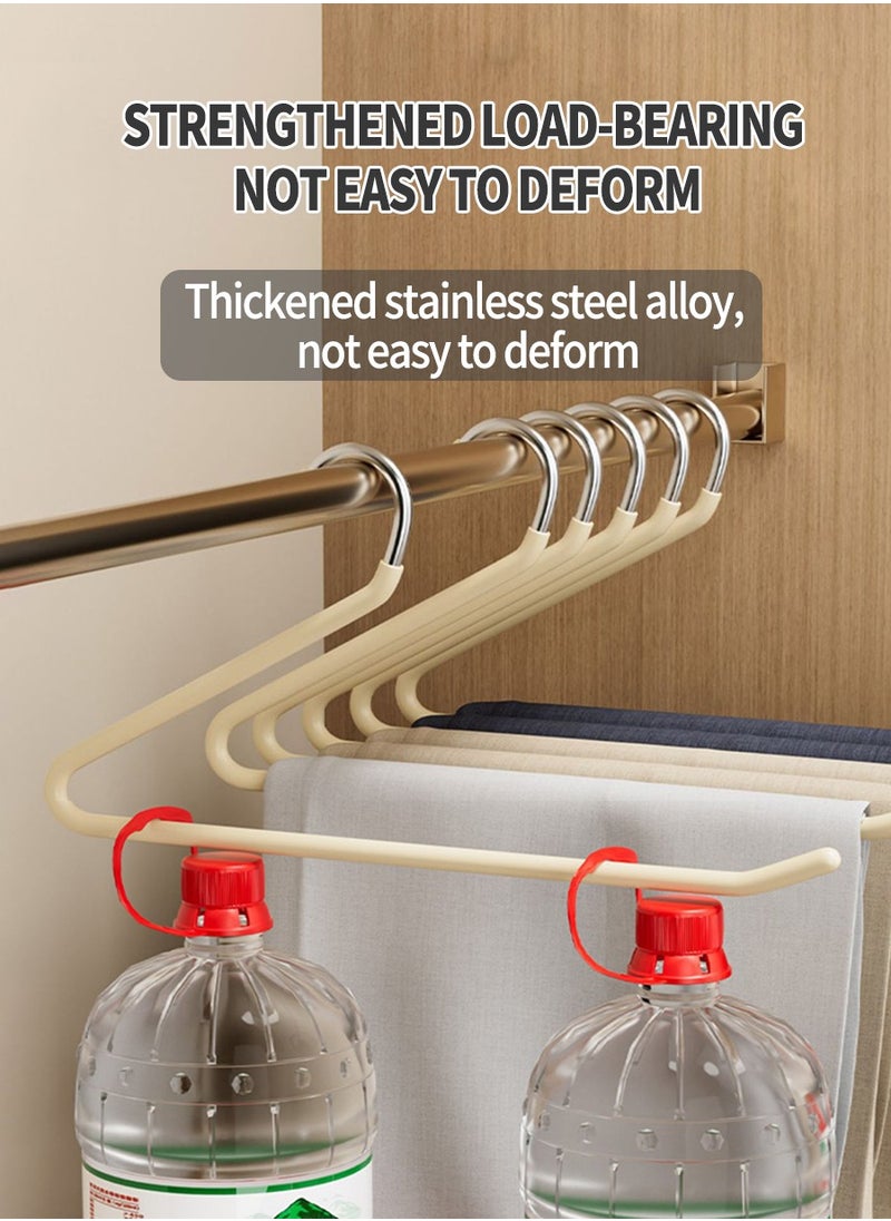 Beirui - 5 Piece Trouser Rack, Non-Slip Trouser Rack, Open Easy Slip Rack, Durable Rustproof Space Saving Metal Racks - Image 1
