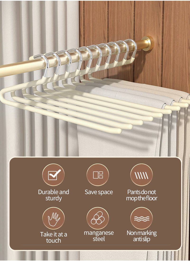 Beirui - 5 Piece Trouser Rack, Non-Slip Trouser Rack, Open Easy Slip Rack, Durable Rustproof Space Saving Metal Racks - Image 1