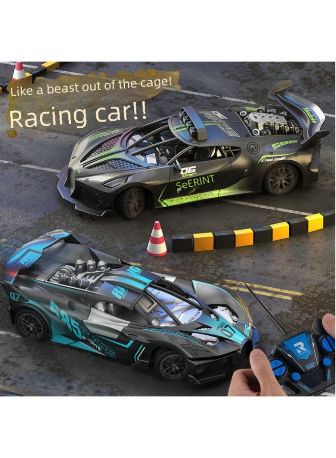 High-speed Electric Remote Control Car Racing Bugatti Supercar Durable Children's Boys Toy Car-Color:Remote Control Drift Racing-Green (e-commerce Box)-Proportion:Standard Single Battery  - Image 4
