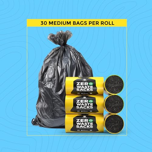 House Wrap Medium Garbage Bags 180 Pieces | 19 x 21 Inches | Black | 7-8 Kg Capacity | Eco-Friendly & Leak Proof | Ideal for Home, Office & Pet Use - Image 2