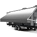 Xenjum RV Awning Fabric Replacement 185oz HeavyDuty Weatherproof Vinyl Camper Awning Replacement Universal Outdoor Canopy for RV Motorhome Trailer Awnings Black Fade 18Fabric 172 - Image 2