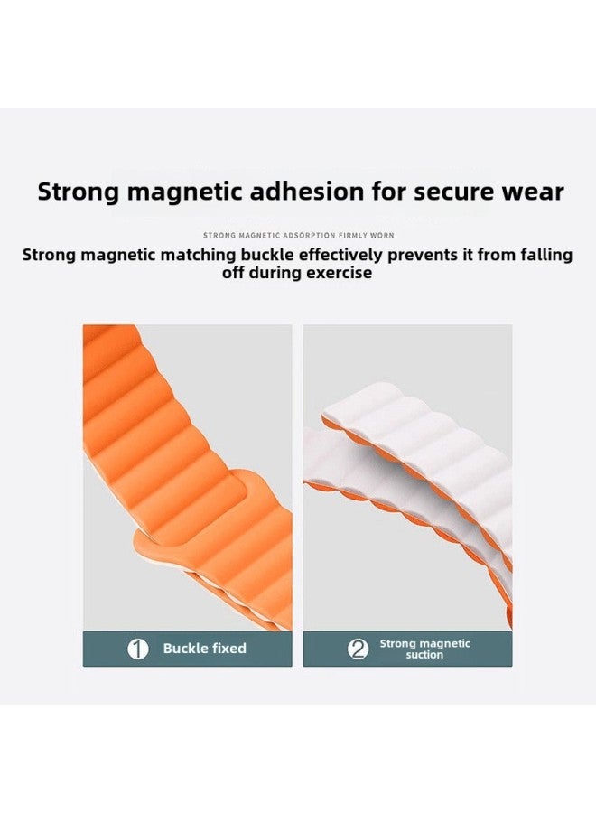 For Xiaomi Watch WatchS4 Sport Strap Color Magnetic S3 Loop S2 Silicone S1Pro Wristband-Color:Magnetic Return Ring Buckle Silicone-【white With Black】-applicable: Xiaomi S1 Active - Image 5