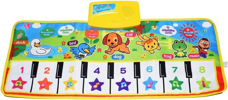 DELEE Piano Mat, Kids Keyboard Mat Playmat Education Toy Birthday Day Gift for Kids Boys Girls - Image 1