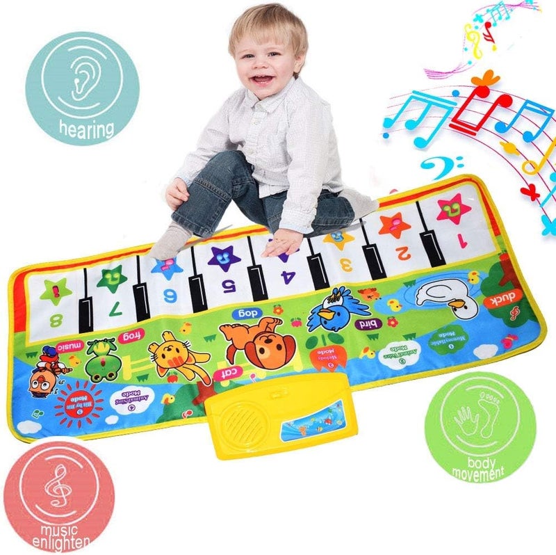 DELEE Piano Mat, Kids Keyboard Mat Playmat Education Toy Birthday Day Gift for Kids Boys Girls - Image 2