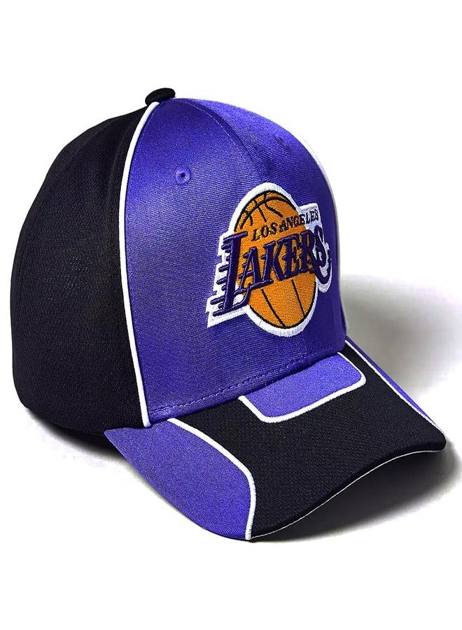 ميتشل آند نيس قبعة ميتشل آند نيس لوس أنجلوس ليكرز NBA قابلة للتعديل، لون بنفسجي وأسود - Image 1