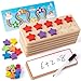 SYNARRY Wooden TenFrame Set Math Manipulatives for Kindergarten Classroom Elementary 1st 2nd Grade Montessori Toys Gifts for 38 Addition and Subtraction Counters Math Games for Kids Ages 68 - Image 3