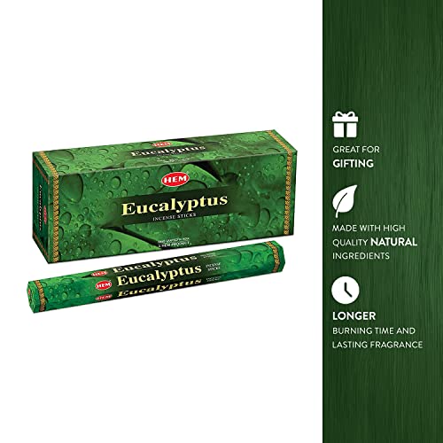 Hem Eucalyptus for Cleansing & Relaxing Incense Sticks - Pack of 6 (20 Sticks Each) - Image 5