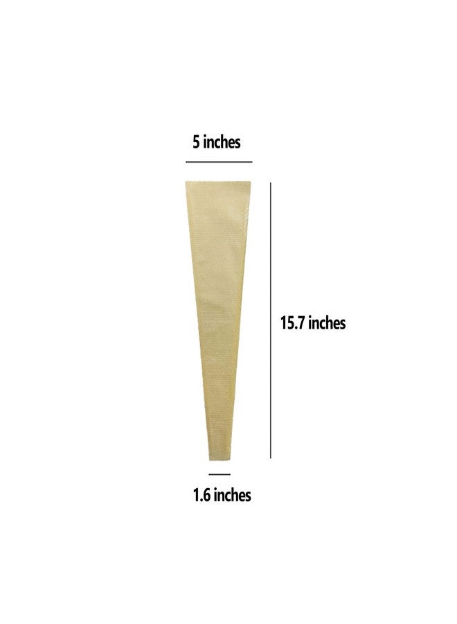 Prudance Waterproof Flower Bouquet Wrapping Bags Clear Plastic and Kraft Paper Floral Gift Bags for Weddings, Valentine’s Day, DIY Arrangements (50Pcs, Small) - Image 2