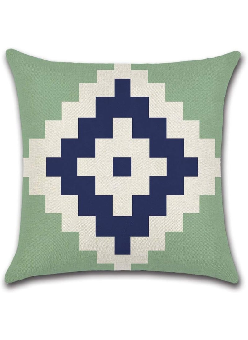 RISHAHOME 4 Pcs Cushion Cover Set 18X18 Inch  Home Decorative Throw Pillow Cases Single Sided Pattern  45X45Cm Square Cushion Case For Sofa Couch  Muticolor  Home Decor Throw Pillow Cover  - Image 2