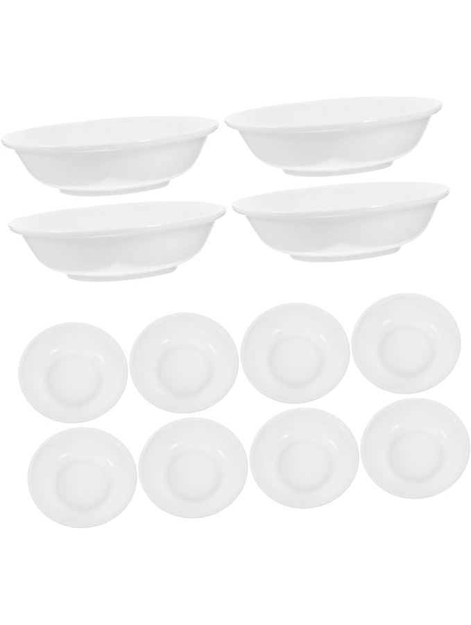 White Mini Sauce Dishes 12 Pcs Dipping Bowls For Japanese Food Seasoning Containers Size 7.20X7.20X1.90CM - Image 1