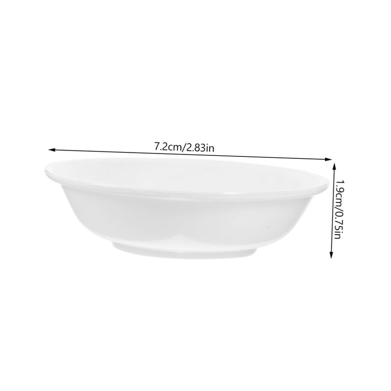 White Mini Sauce Dishes 12 Pcs Dipping Bowls For Japanese Food Seasoning Containers Size 7.20X7.20X1.90CM - Image 3