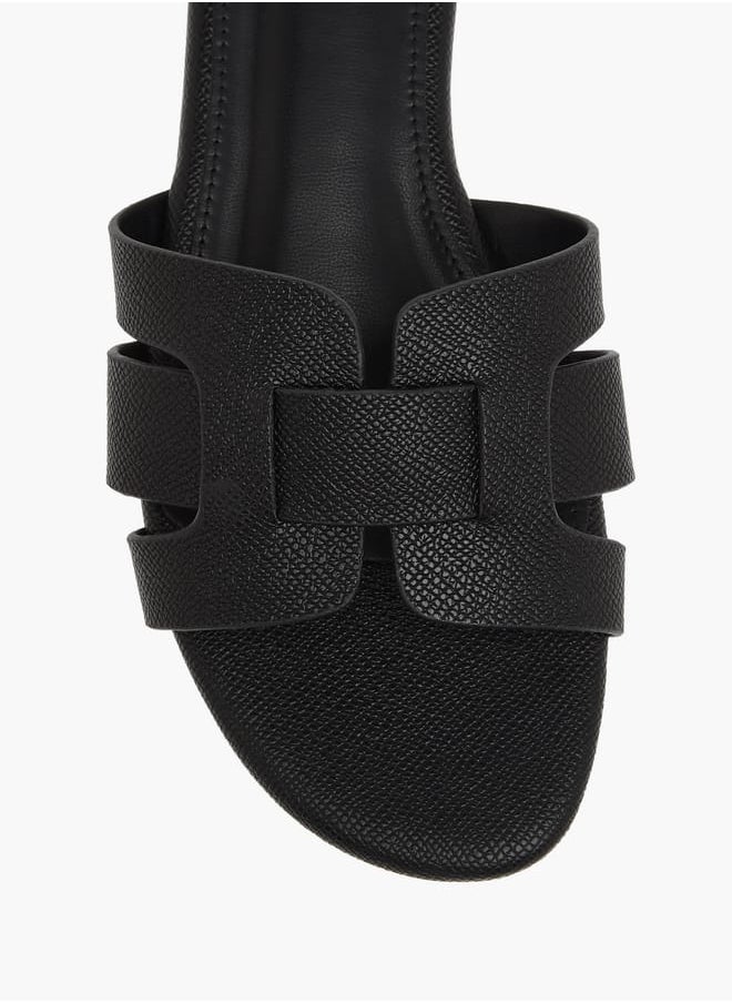 Celeste Womens Textured Slide Sandals With Slip-On Closure  - Image 2