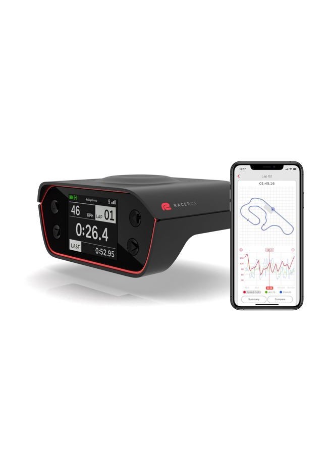 RACEBOX صندوق الأداء الرسمي RaceBox بتقنية GPS 10Hz مع تطبيق موبايل - مؤقت لفات السيارة ومقياس سحب - مسجل بيانات تسارع السباقات - Image 1