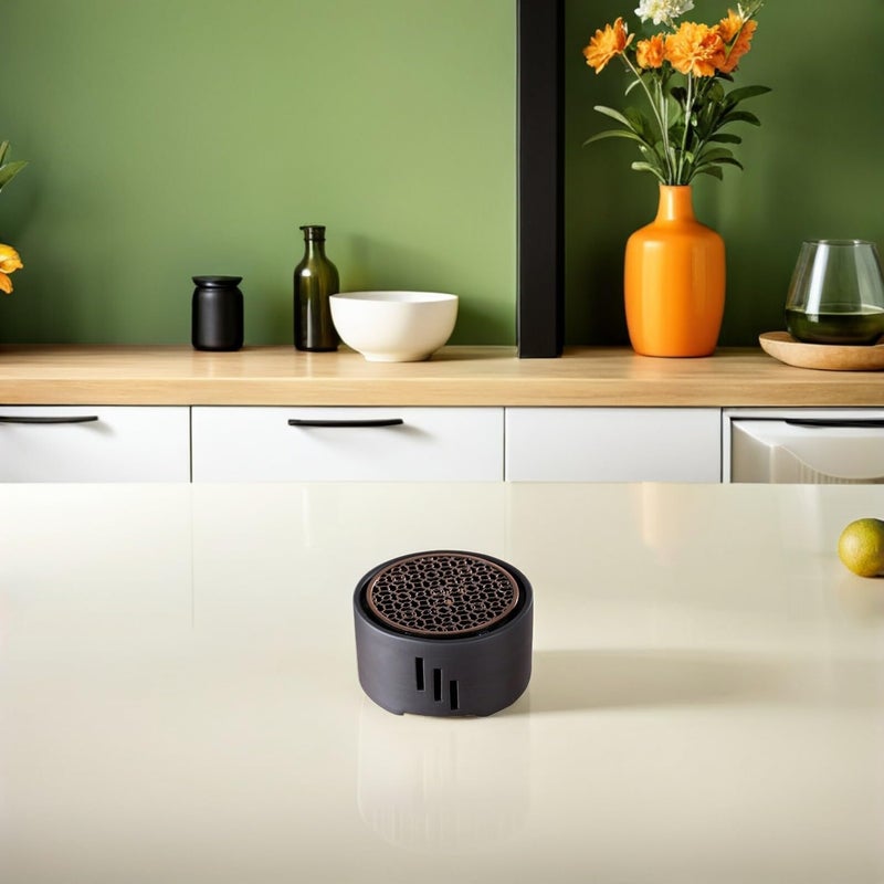 DEARMAMY Japanese Metal Teapot Heater Warmer Base Black Steel Tea Warmer with Tea Light Holder Candle Teapot Warmer for Teapot Tea Stove - Image 5