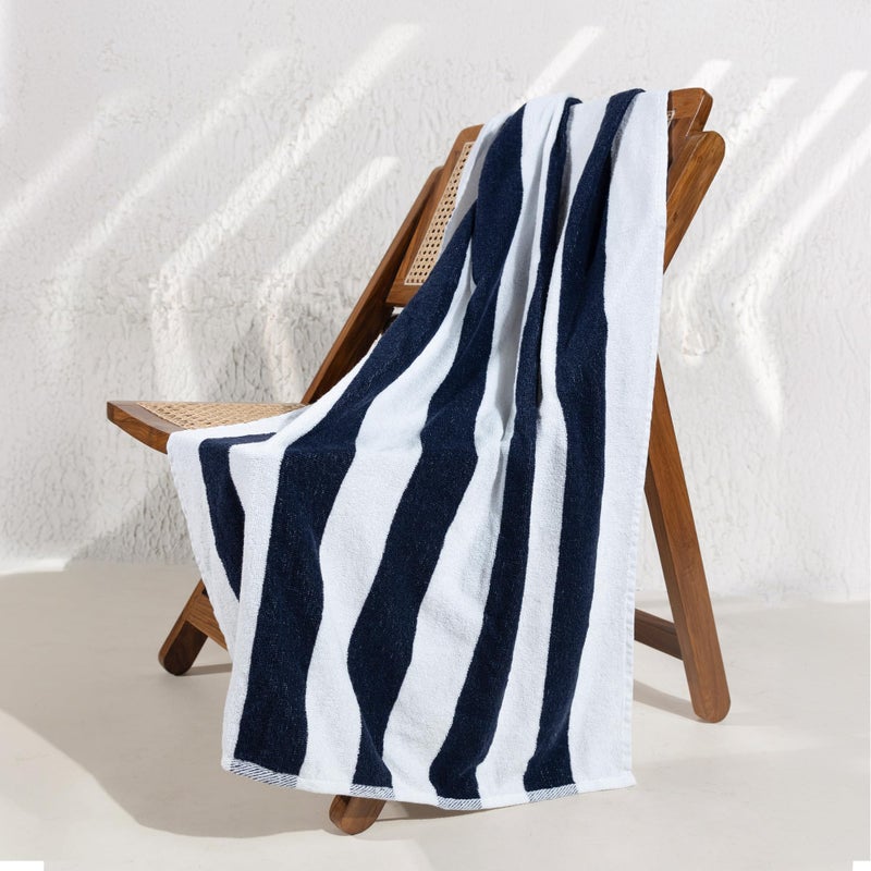 Salt Earth Cotton Striped Beach Cabana Towel, 4 Pack - 30"x60" Quick Dry Towels, Pool Essentials, Travel, Gym & Bathroom Towels, Oversized Beach Vacation Essentials (Multicolour) - Image 5