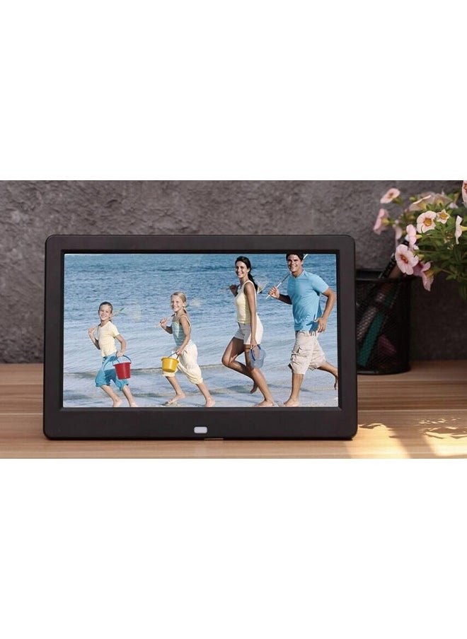 ماركة غير محددة إطارات الصور الرقمية 10.1 بوصة إطار الصور الرقمي LED الخلفية HD 1024*600 ألبوم إلكتروني صورة موسيقى فيلم هدية جيدة للأصدقاء والعائلة وظائف متعددة (اللون: أسود)  - Image 1