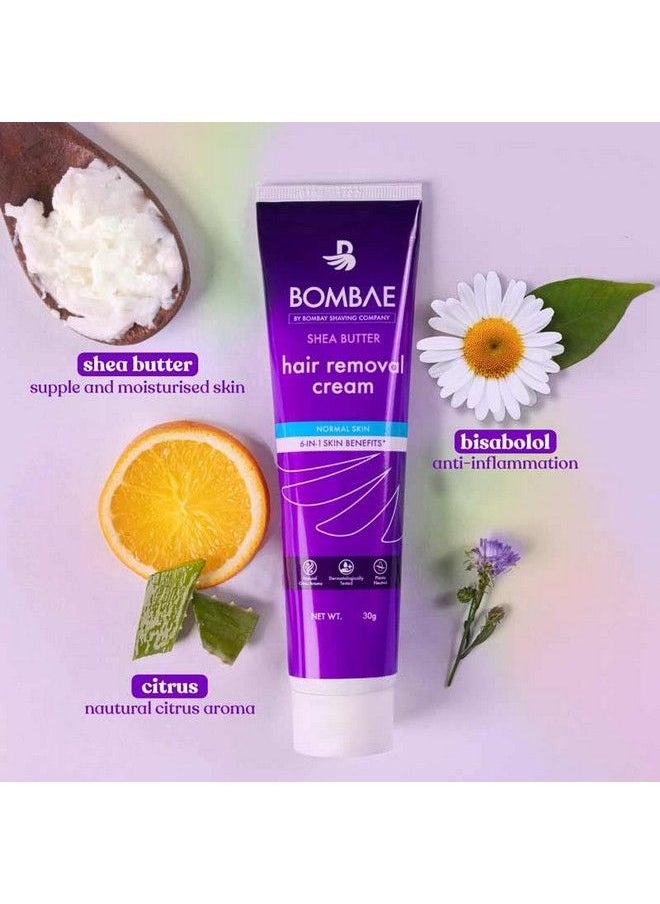 BOMBAY SHAVING COMPANY - Bombae Shea Butter Hair Removal Cream For Women ; Suitable For Sensitive Skin ;No Smell No Darkening No Drying; For Body Legs And Bikini Line 30G - Image 1