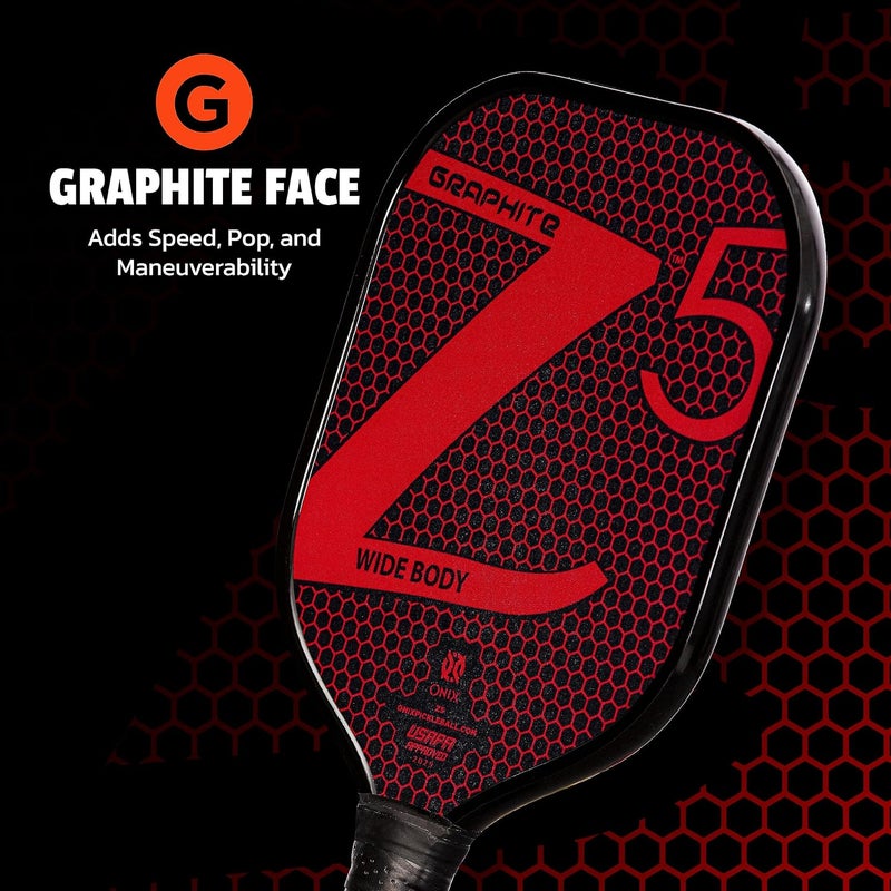 ONIX Graphite Z5 Pickleball Paddle - Graphite Carbon Fiber Face with Cushion Comfort Grip - Image 5