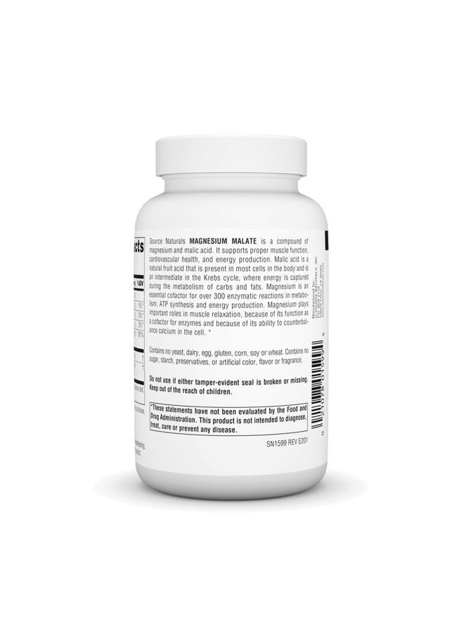 Source Naturals مكمل المغنيسيوم ماليت 3750 ملغ لكل حصة - 100 كبسولة - Image 3