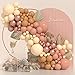 Janinus Boho Balloon Arch Dusty Rose Balloon Garland Kit 130Pcs Dusty Pink Blush Rose Gold Brown Nude Balloons Baby Shower Girl Balloons for Party Decorations Bachelorette Baby Shower Suppliers - Image 3