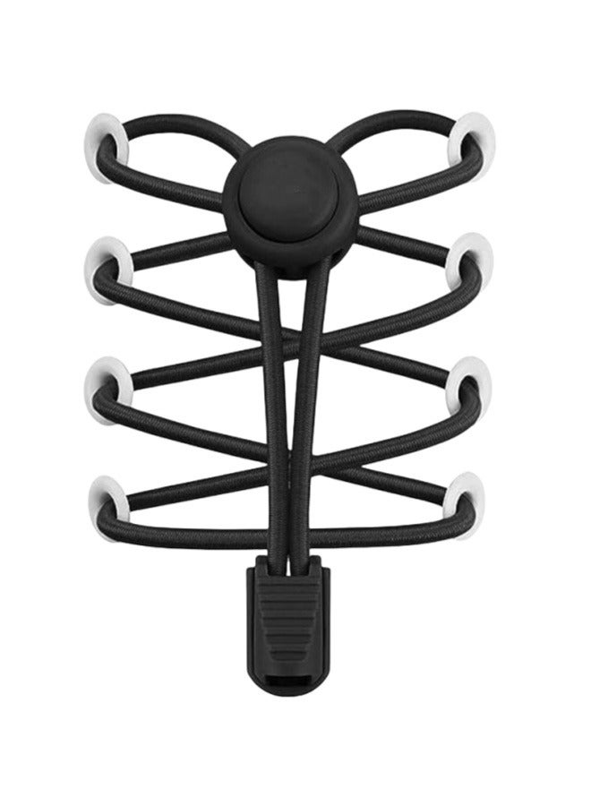 هافون الحذاء الدانتل، أقفال مرنة دانتل، واحد الحجم يناسب دانتل الأحذية كل للبالغين والأطفال أحذية رياضية (أسود) - Image 1