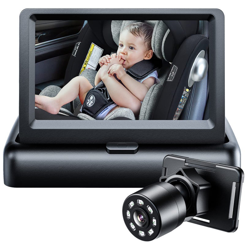 Itomoro Baby Car Mirror, View Infant in Rear Facing Seat with Wide Crystal Clear View,360Â° Rotation Plug and Play Easy Install baby car monitor 1080p - Image 1