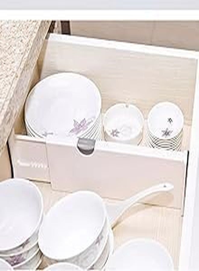 RASOFAB ZWERLIN Adjustable Drawer Dividers Organizer Separators 4" High Expandable from 11” to 17" for Kitchen Bedroom Office Closet Storage Tool for Underwear Makeup Clothing [PACK OF 1] - Image 4