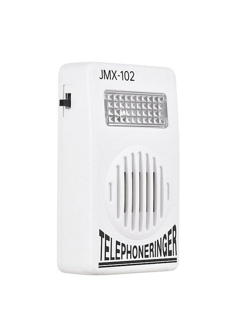 Loud Telephone Ringer 70db Amplifier Ringing Help Strobe Light Bell with Flash Light Suitable for Landline Phone 6P2C Connector Type Wall-mounted Battery-free