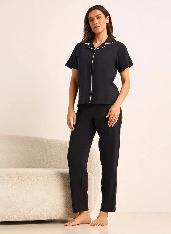 سبلاش فيڤ Pyjama Set Button Down Shirt and Pants