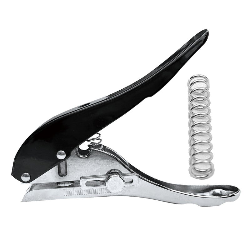 Single Hole Punch: 8mm Punch Size, Premium Zinc Alloy Sturdy Structure - High Accuracy Adjustable Punch Depth, Manual Hole Punch for Carpentry Installation, Furniture Manufacturing and Outdoor Craftin - Image 1