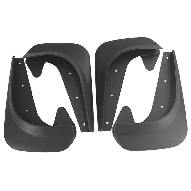 Mud Flaps 4-Piece Black Set Durable Flexible Splash Guards - Long-Lasting Material for Cars SUVs Front Rear Wheel Protection - Image 2