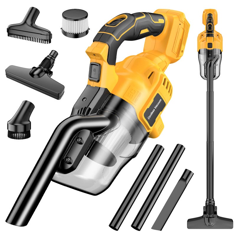 Fledukten Cordless Handheld Vacuum Cleaner Compatible with DeWalt 20V Battery, 16000Pa Strong Suction, 2 HEPA Filters & 4 Nozzles, Lightweight Portable Vacuum for Car, Home, Garage â€“ Tool Only - Image 1