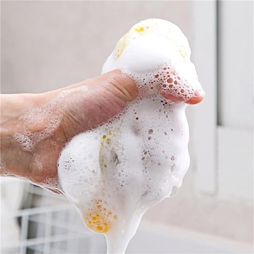 HSR Dish Sponges, Double Sided Non-Scratch Scrub Cleaning Sponges, Rough Scrubbers Side for Non-Stick Cookware, Soft Microfiber Scrub Side for Dishes (Pack of 10) - Image 3
