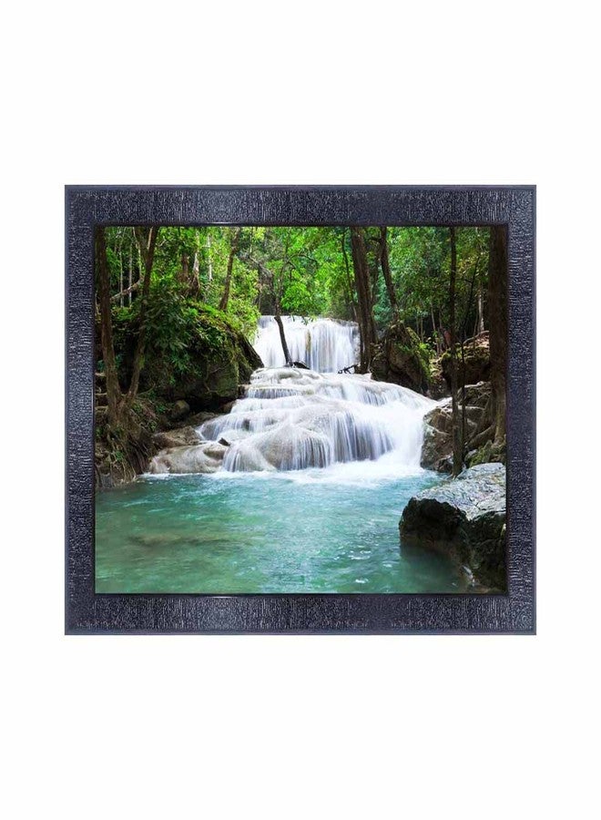pnf Poster And Frames Vastu Waterfall Landscape Scenery Wooden Photo Frame With Acrylic Sheet | Living Room, Bedroom | Home Decoration | Best Gifting Option (10 * 14inch,Multicolour,Synthetic) 11069 - Image 1